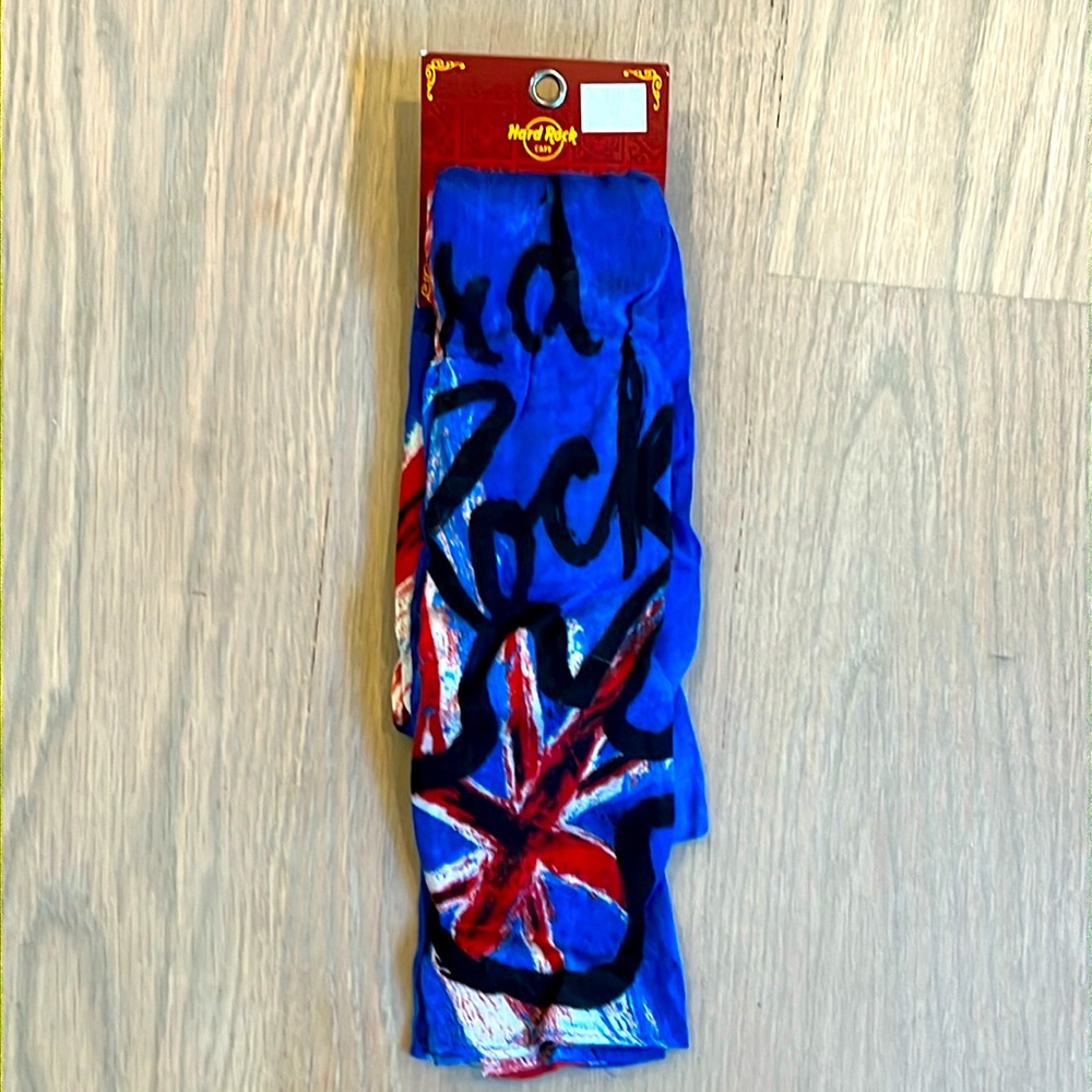 NWT Hard Rock Cafe Union Jack Scarf - Picture 3 of 5